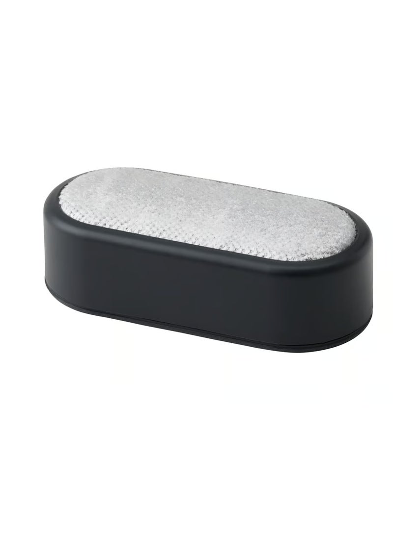 Selecto Hub Reusable Lint Remover Brush for Clothes, Furniture & Car Seats – Portable Pet Hair Remover, Dust & Fuzz Cleaner, Self-Cleaning Fabric Lint Roller, Black/Light Grey, 12 x 6 x 4 cm - Image 1