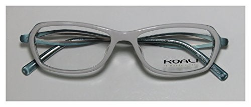 KOALI كوالي بواسطة مورييل 7127ك نظارات نسائية / تصميم كامل الإطار بسيط وأنيق نظارات بصرية أوروبية (52-15-135، أبيض / أكوا / فضي) - Image 2