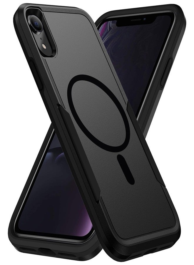 Teayoha for iPhone XR Case,[Compatible with Magsafe] [Military Grade Drop Tested] Heavy Duty Dual-Layer Shockproof Tough Rugged Protective Phone Case -6.1 inch (Black) - Image 1