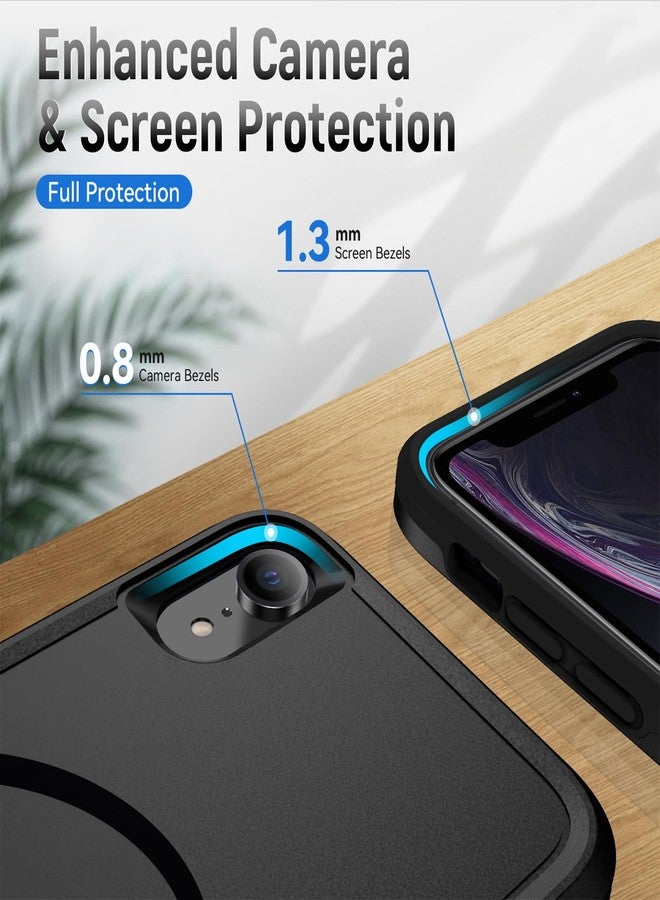 Teayoha for iPhone XR Case,[Compatible with Magsafe] [Military Grade Drop Tested] Heavy Duty Dual-Layer Shockproof Tough Rugged Protective Phone Case -6.1 inch (Black) - Image 4
