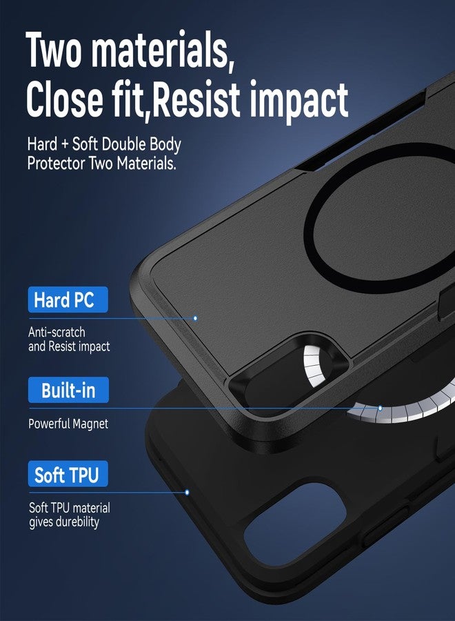 Teayoha for iPhone XR Case,[Compatible with Magsafe] [Military Grade Drop Tested] Heavy Duty Dual-Layer Shockproof Tough Rugged Protective Phone Case -6.1 inch (Black) - Image 3