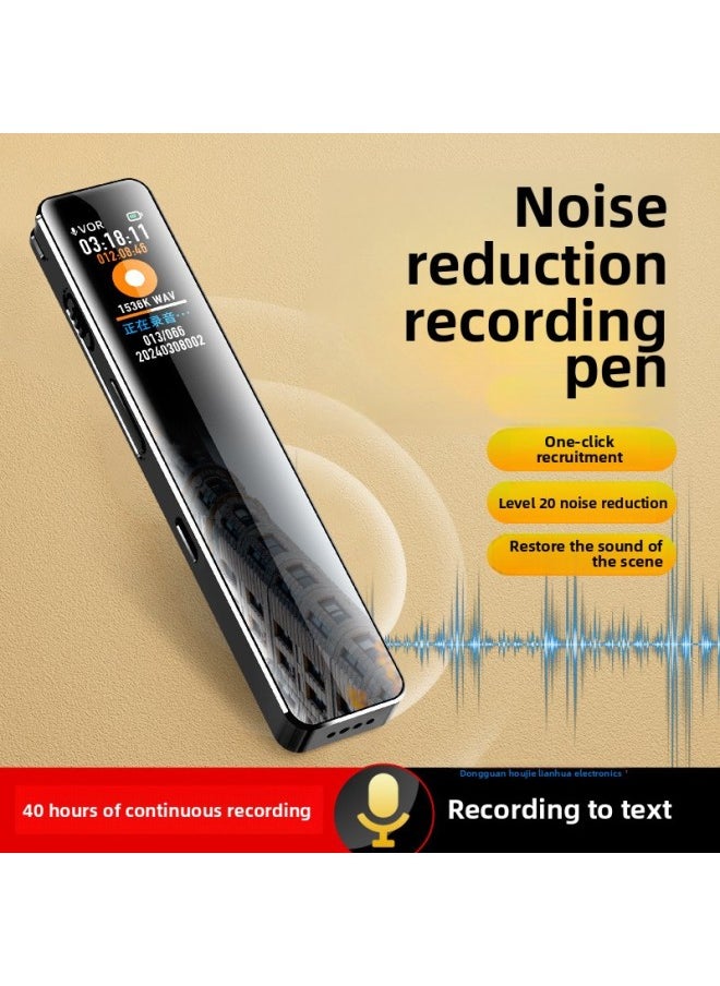 Generic - Recording Pen Professional High Definition Noise Reduction Portable Student Class Equipment Lawyer Special Artifact Recording And Playing All-in-One Machine-Body Color:[noise Reduction Basic Version]-Memory Capacity:64g [about 550-hour High-definition Lossless Recording] - Apple Package: [host + Apple Mobile Phone Downloader + Free Recording To Text + Three-year Warranty] - Image 1