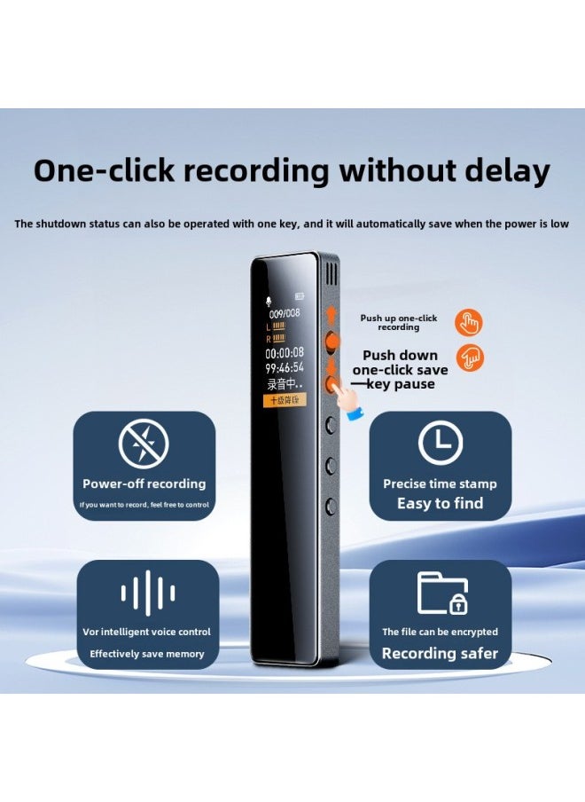Generic - Recording Pen Professional High Definition Noise Reduction Portable Student Class Equipment Lawyer Special Artifact Recording And Playing All-in-One Machine-Body Color:[noise Reduction Basic Version]-Memory Capacity:64g [about 550-hour High-definition Lossless Recording] - Apple Package: [host + Apple Mobile Phone Downloader + Free Recording To Text + Three-year Warranty] - Image 1