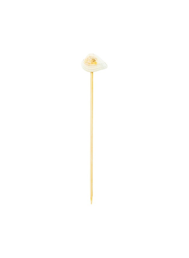 Restaurantware 4 Inch Sea Shell Cocktail Picks, 1000 Sturdy Food Picks - Durable, Bamboo Skewers, For Themed Parties And Events, Birthday, Restaurant, Or Office Party Supplies  - Image 1