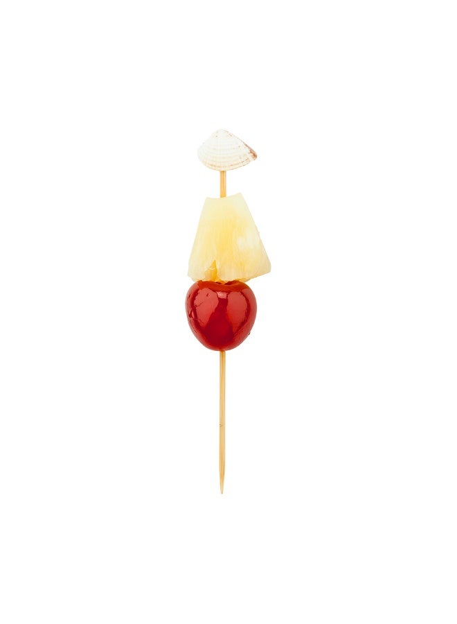 Restaurantware 4 Inch Sea Shell Cocktail Picks, 1000 Sturdy Food Picks - Durable, Bamboo Skewers, For Themed Parties And Events, Birthday, Restaurant, Or Office Party Supplies  - Image 2