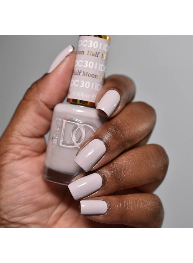 ديزي دي إن دي مجموعة طلاء جل Dnd تحتوي على 1 طلاء جل رمادي وطلاء أظافر رمادي 301 هاف مون 0.5 أونصة سائلة - Image 2