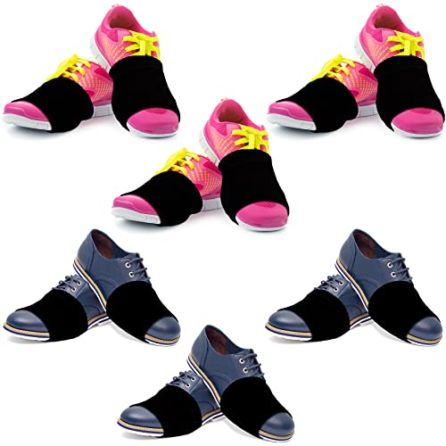 Boyiee 6 Pairs Line Shoe Sock over Sneakers Shoe Covers on Smooth Floors Sliders Ballet Dancers Turning Socks - Image 1