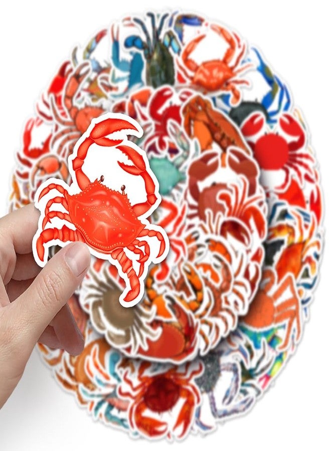 Ratgoo Various Crab Vinyl Stickers for Girls Boys Teens Kids |50 Pcs| Cute Cartoon Waterproof Stickers for Water Bottle Laptop Flasks Phone Notebook Cup Tablet Luggage, Lovely Vinyl Decals Pack(Crab -50Pcs) - Image 3