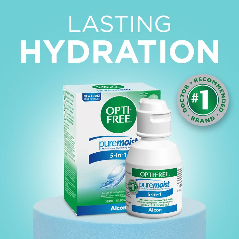 OptiFree Puremoist MultiPurpose Disinfecting Solution with Lens Case 2Ounces - Image 4