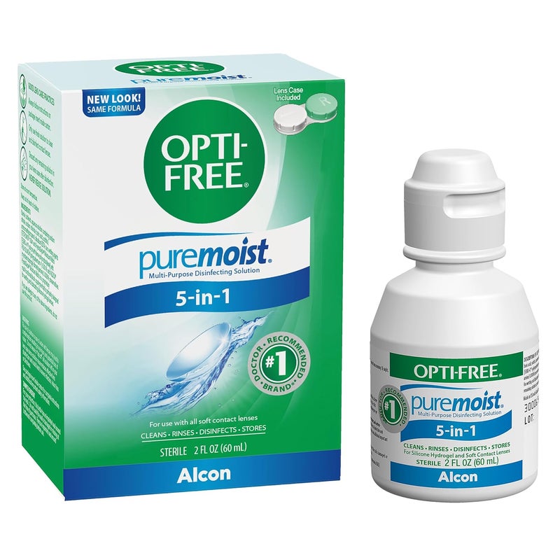 OptiFree Puremoist MultiPurpose Disinfecting Solution with Lens Case 2Ounces - Image 1
