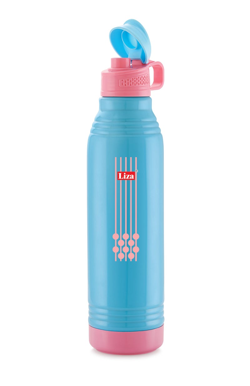 Liza Steel Smart Vacuum Insulated Water Bottle 660ml – Stainless Steel Hot & Cold Bottle | Leakproof Flask for Office, School, Travel | Blue - Image 2