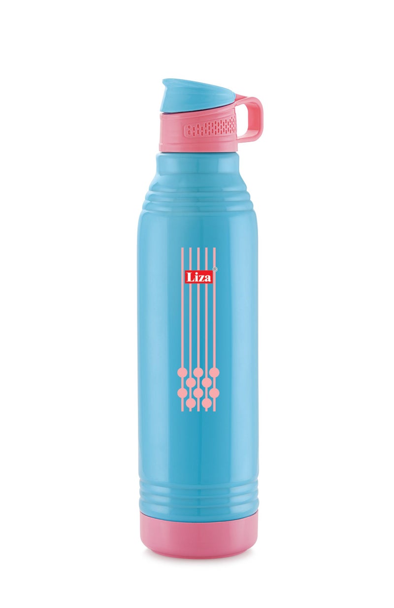 Liza Steel Smart Vacuum Insulated Water Bottle 660ml – Stainless Steel Hot & Cold Bottle | Leakproof Flask for Office, School, Travel | Blue - Image 4