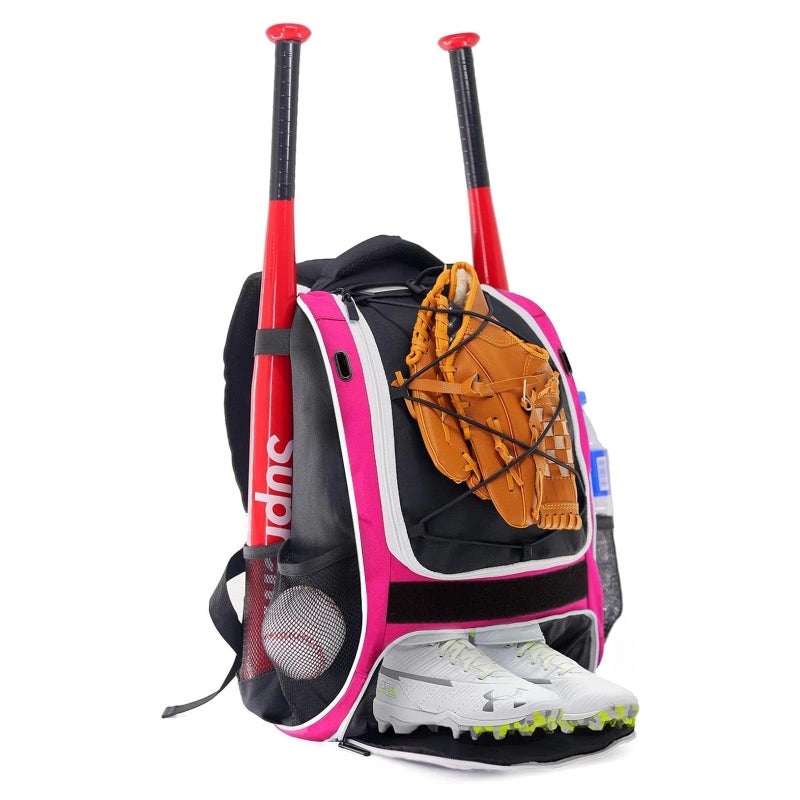 WOLT | Youth Baseball Backpack Bag for Baseball, Softball & T-Ball Equipment & Gear, Youth Boys and Adults, with Holder for Bat, Helmet, Glove, & Shoes Compartment & Fence Hook - Image 1