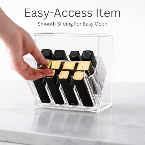 KREPS Makeup Brush Holder with Lid,360° Rotating Makeup Organizer, Nail Polish Perfume Lipstick Pen-Pencil Paint Brush Stationary Organizer, Multifunctional Dressing Table Storage (Crystal Clear) - Image 3