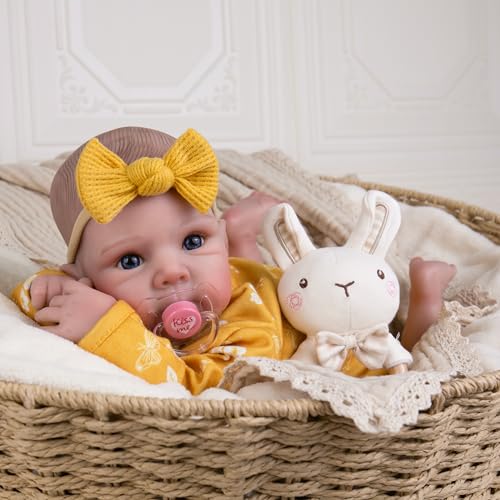 Milidool Lifelike Reborn Baby Dolls 20 Inch Newborn Baby Doll Girl with Soft Weighted Body Cute Soft Poseable Realistic Real Life Baby Dolls with Complete Accessories for 3 Years Old Gifts - Image 5