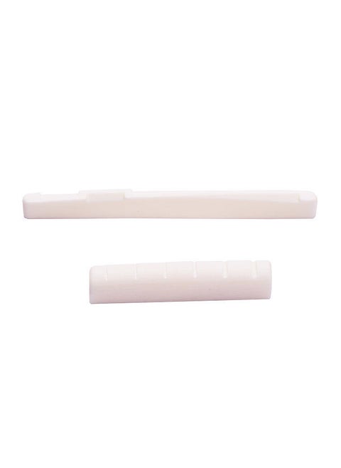 Guitar Saddle And Nut Real Bone Material 2Pcs For 6 Strings Acoustic Guitar