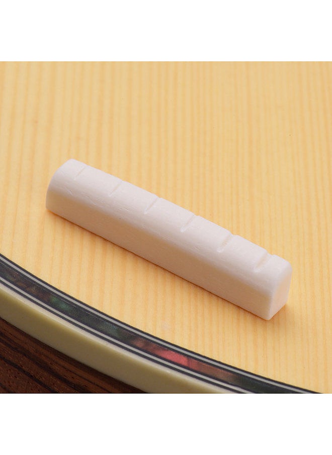 Generic - Guitar Saddle And Nut Real Bone Material 2Pcs For 6 Strings Acoustic Guitar - Image 1