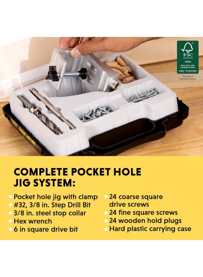 General Tools General Tools Woodworking Pocket Hole Jig Kit #850 - All-In-One Aluminum Pocket System with Carrying Case  - Image 3