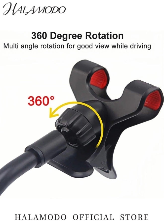 هالامودو حامل هاتف محمول متعدد الوظائف للسيارة، حامل هاتف على الزجاج الأمامي، يدور 360 درجة، ذراع طويل قابل للتعديل، متوافق مع معظم الهواتف الذكية - Image 4
