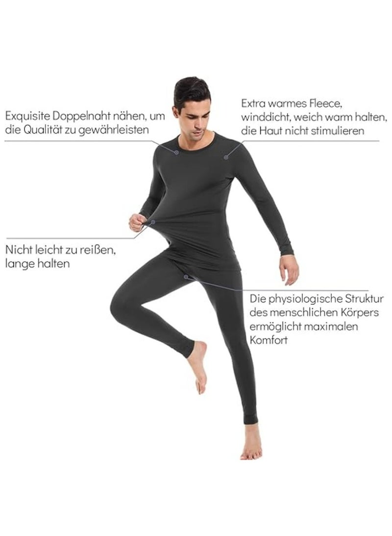 جورونب طقم ملابس داخلية حرارية للرجال مكون من قطعتين، ملابس داخلية طويلة قابلة للتنفس وطبقة أساسية دافئة للتزلج والرياضات الشتوية - Image 3