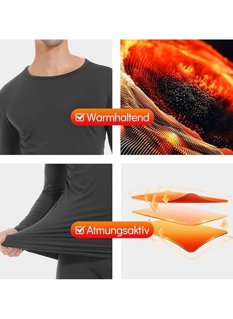 جورونب طقم ملابس داخلية حرارية للرجال مكون من قطعتين، ملابس داخلية طويلة قابلة للتنفس وطبقة أساسية دافئة للتزلج والرياضات الشتوية - Image 5