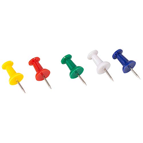 Deli W0021 Color Push Pin, Office Pin, Paper Pins, Office Stationery, Multicolor (23mm, 35pcs Per Pack) (Pack of 3) - Image 2