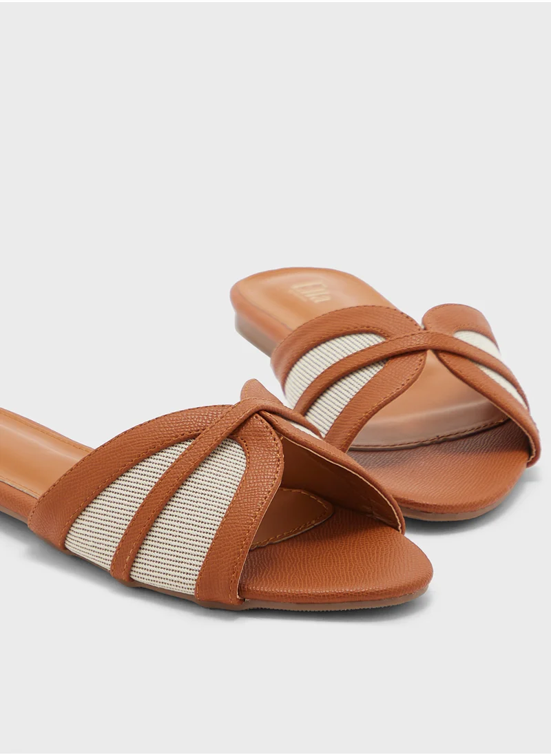 ايلا Color Block Flat Sandal