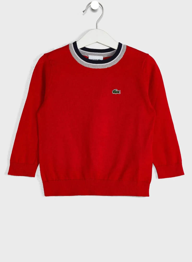 LACOSTE Kids Logo Knitted Sweater