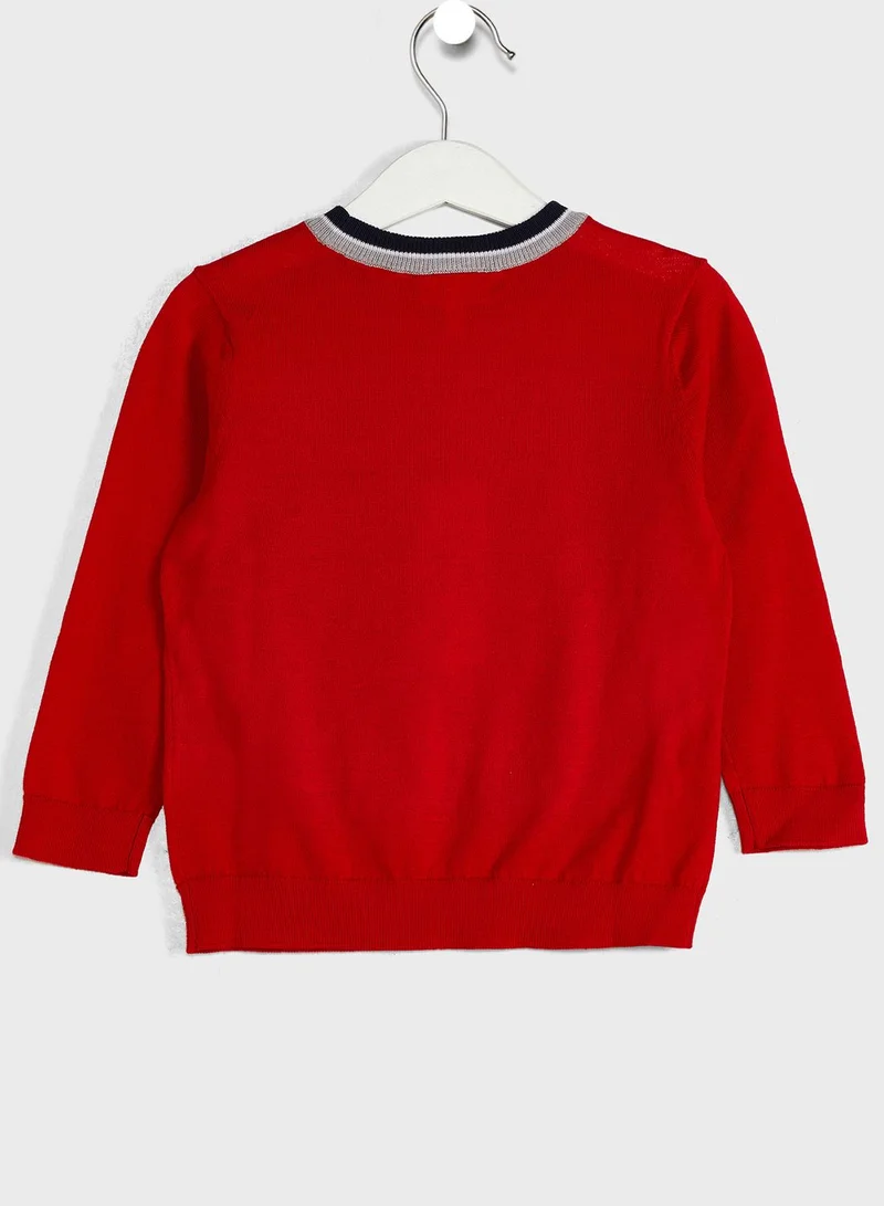 LACOSTE Kids Logo Knitted Sweater