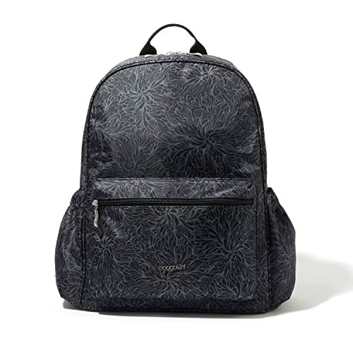 Baggallini On The Go Laptop Backpack Midnight Blossom Print One Size - Image 1