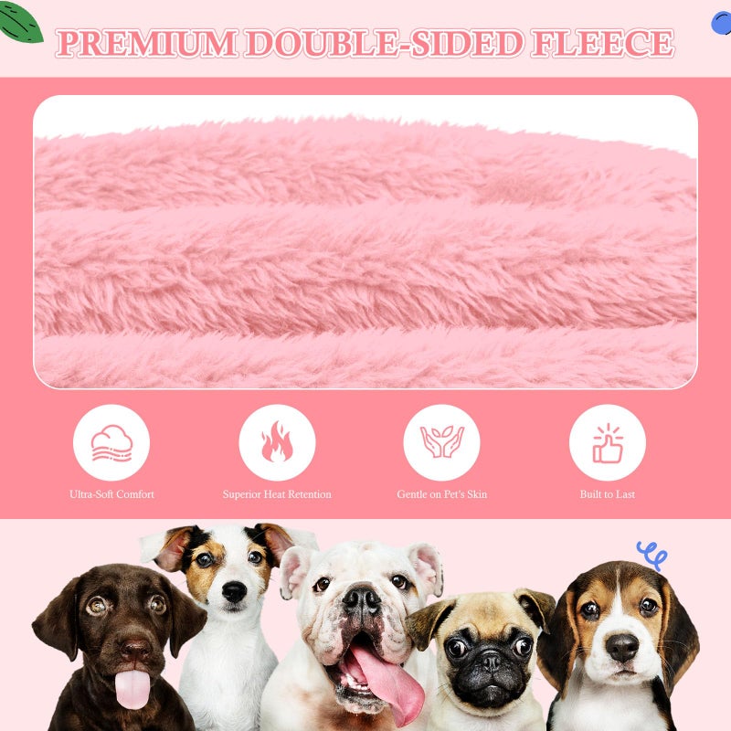 Waoduld 4XL Dog Sweaters for Large Dogs,Dog Hoodie,Warm Fuzzy Fleece Sweatshirt with Hood & Pocket,Leash Hole,Cozy Cold Weather Pet Clothes Sweater Hoodie for Large Dogs(Pink,4XL) - Image 3