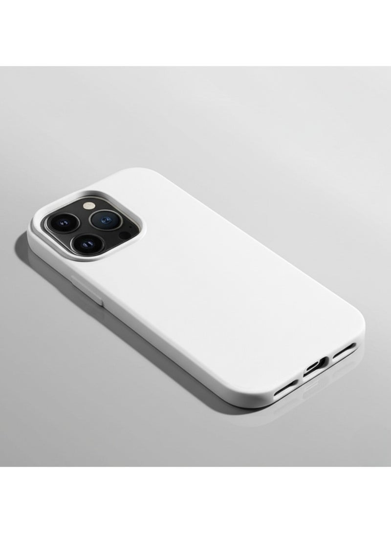 أكسسور  جراب iPhone 12 Pro Max مقاس 6.7 بوصة - غطاء سيليكون أبيض ناعم الملمس مقاوم للصدمات، نحيف التصميم، مقاوم للخدش، جراب حماية متين لهاتف Apple iPhone 12 Pro Max - Image 3