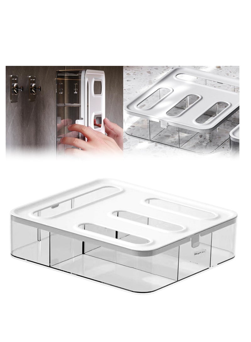 Excefore Ziplock Bag Organizer, Plastic Food Storage Bag Holder, Acrylic Zip Lock Bag Organizer, complicate with Gallon, Quart, Sandwich, Snack, and Slider Bags (Acrylic) - Image 1