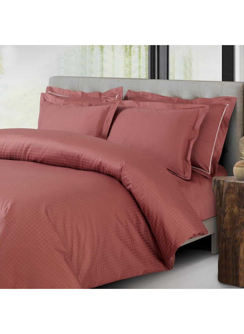 Malako Malako Como Jacquard Cedar 100 Cotton Super King Size Duvet CoverQuilt Cover  - Image 3