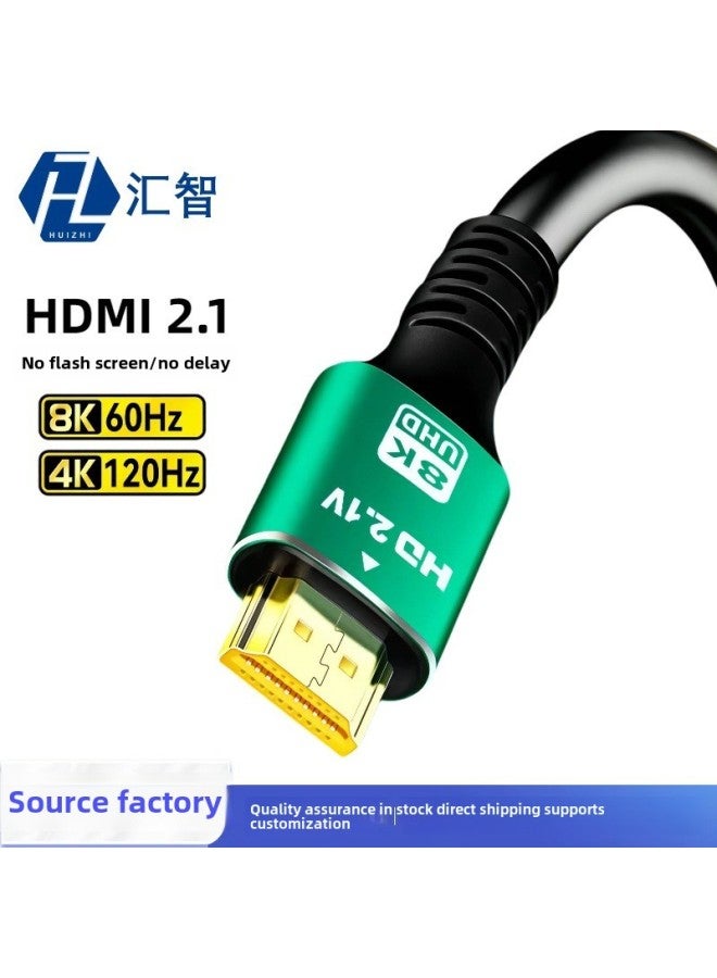 HDMI Hd Line 8K2.1 Version Computer TV Projector Monitor Set Top Box HDMI Cable Data Cable-Color:8khdmi Hd Cable Version 2.1-Line Length:5m - Image 2