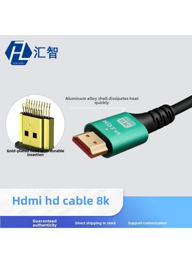 HDMI Hd Line 8K2.1 Version Computer TV Projector Monitor Set Top Box HDMI Cable Data Cable-Color:8khdmi Hd Cable Version 2.1-Line Length:5m - Image 3