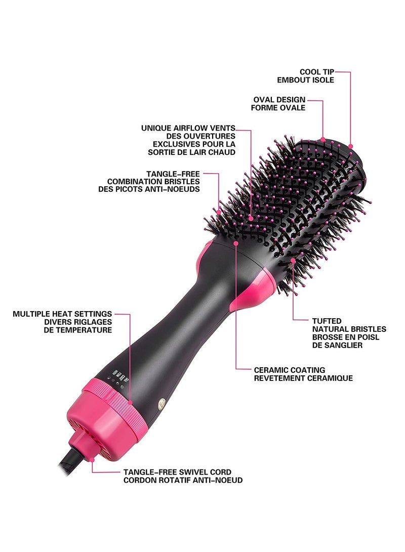 ELTRAZONE One Step Hair Dryer and Volumizer, Meraif 3 in 1 Hot Air Brush Hair Dryer Brush Anti-scald Negative Ion Hair Straightener Brush Comb Curler Styler for All Hair Types - Image 4