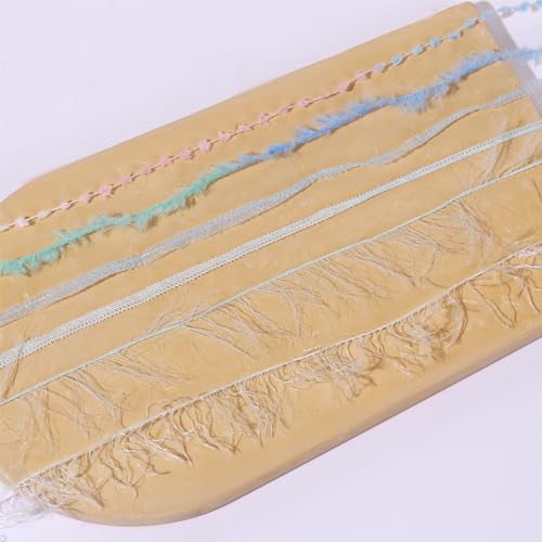 RACIOCK 20 Pcs of 2-Yard Original Art Yarns - for DIY Art Yarns for Jewelry Making, Junk Magazines, Knitting, Crafts, Textile Decorative, Tassels, Vintage Yarn Card Making (Blue) - Image 4
