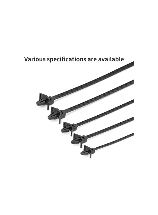 promass 100PCS 6 inch Car Wire Tie Straps Nylon Push Mount Cable Tie, 50 lbs Tensile Strength, Self-Locking Cord Zipties for Homehold Construction Industry Electronic Industry Auto - Image 5