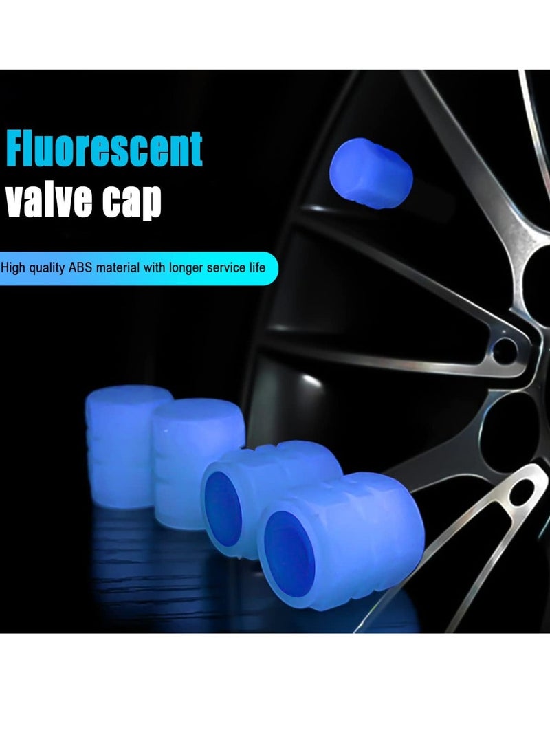 عام أغطية جذعية صمام الإطارات للسيارة، 4 قطع غطاء أغطية هواء للإطارات الليلية، غطاء جذعي صمام عجلة تلقائي مضيء، ملحقات السيارة عالمية للسيارة والشاحنات وسيارات الدفع الرباعي والدراجات النارية والدراجة - Image 4