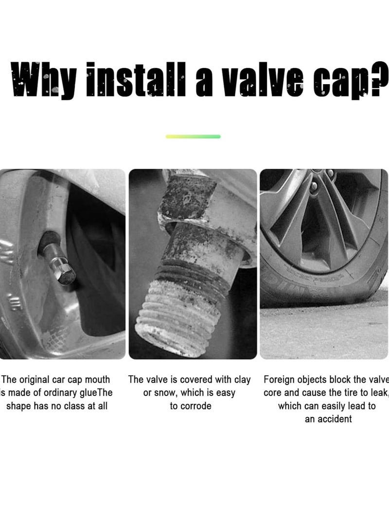 عام أغطية جذعية صمام الإطارات للسيارة، 4 قطع غطاء أغطية هواء للإطارات الليلية، غطاء جذعي صمام عجلة تلقائي مضيء، ملحقات السيارة عالمية للسيارة والشاحنات وسيارات الدفع الرباعي والدراجات النارية والدراجة - Image 5