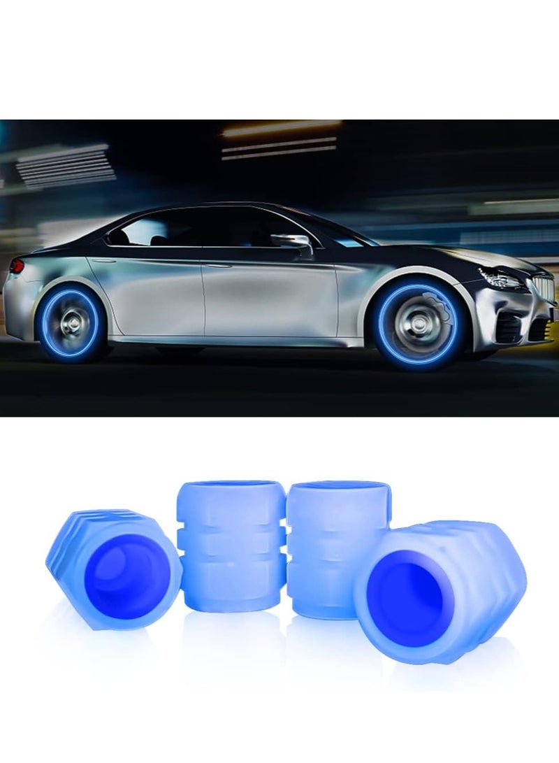 عام أغطية جذعية صمام الإطارات للسيارة، 4 قطع غطاء أغطية هواء للإطارات الليلية، غطاء جذعي صمام عجلة تلقائي مضيء، ملحقات السيارة عالمية للسيارة والشاحنات وسيارات الدفع الرباعي والدراجات النارية والدراجة - Image 1