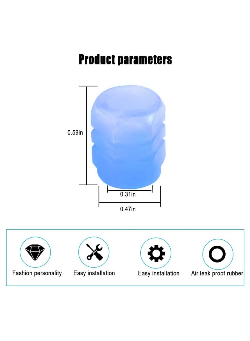 عام أغطية جذعية صمام الإطارات للسيارة، 4 قطع غطاء أغطية هواء للإطارات الليلية، غطاء جذعي صمام عجلة تلقائي مضيء، ملحقات السيارة عالمية للسيارة والشاحنات وسيارات الدفع الرباعي والدراجات النارية والدراجة - Image 2