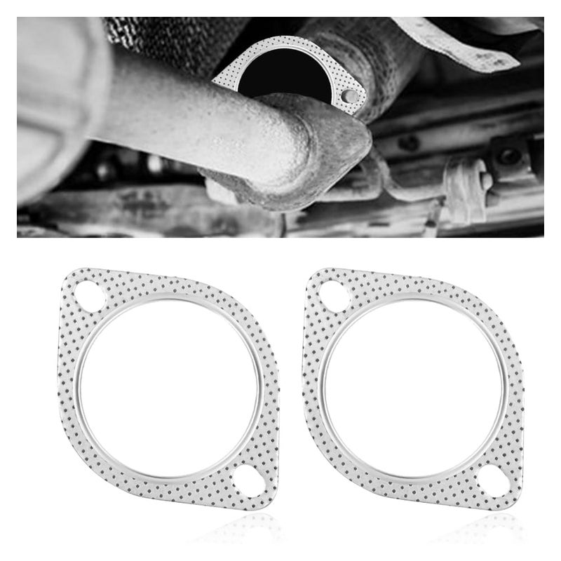 Salior 2PCS Car Exhaust Gasket35 2Bolt Exhaust Flange Gasket Car AccessoriesProfessional Exhaust Manifold Gasket Made of High Temp Gasket Material 35 inch - Image 3