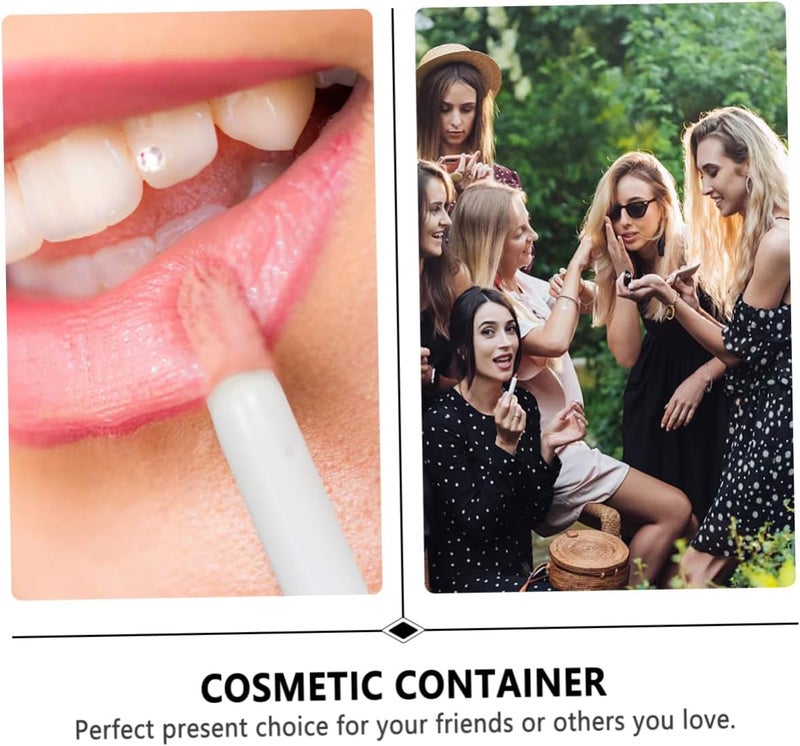 DOITOOL 10pcs Silver Hollow Lip Gloss Tube Empty Cosmetic Containers for Hydrating Lip Gloss Travel-friendly Design for Beginners and Daily Use - Image 3