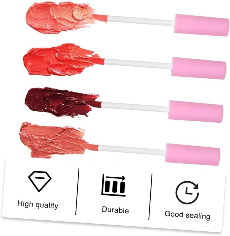 DOITOOL 10pcs Silver Hollow Lip Gloss Tube Empty Cosmetic Containers for Hydrating Lip Gloss Travel-friendly Design for Beginners and Daily Use - Image 4