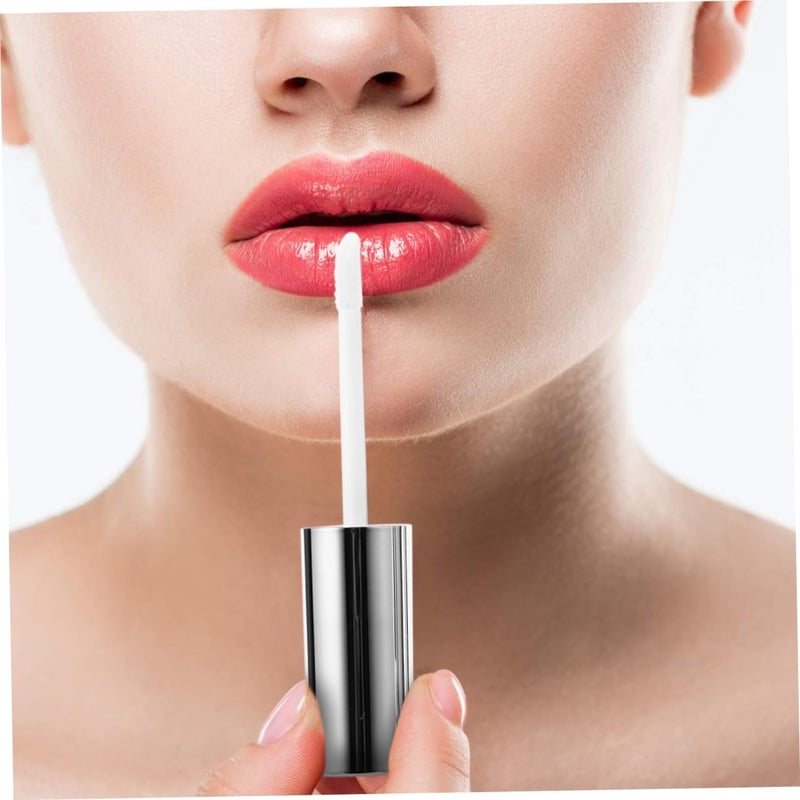 DOITOOL 10pcs Silver Hollow Lip Gloss Tube Empty Cosmetic Containers for Hydrating Lip Gloss Travel-friendly Design for Beginners and Daily Use - Image 5