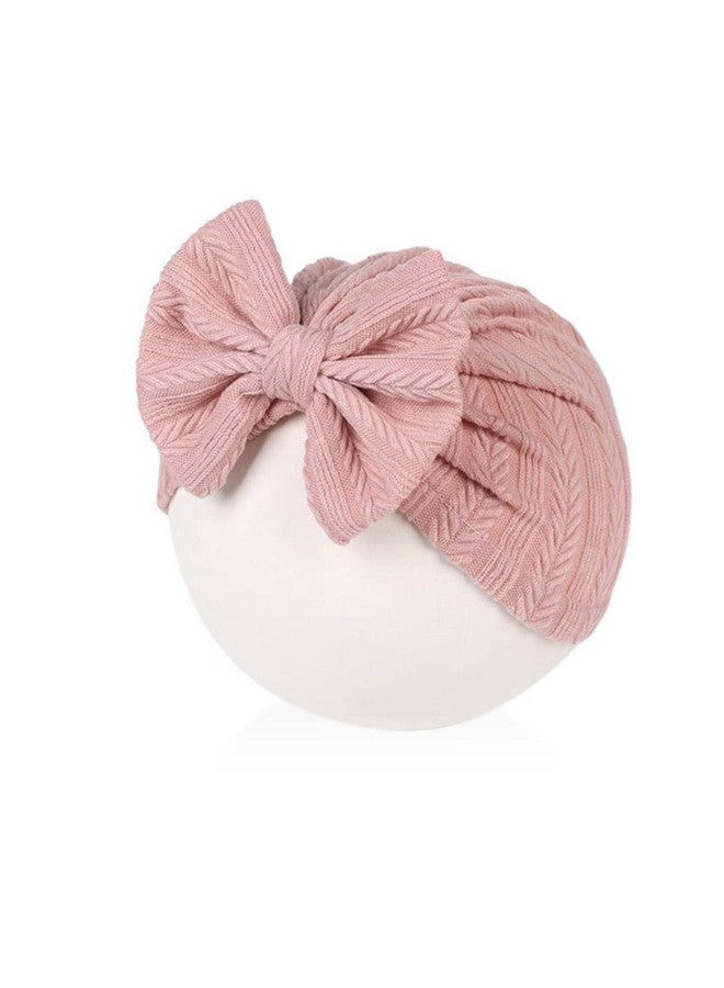 QandSweet 0-24 Months Newborn Girls' Hats Cotton and Linen Cap Infant Big Bow Hat Baby Shower (6 Pack) - Image 4