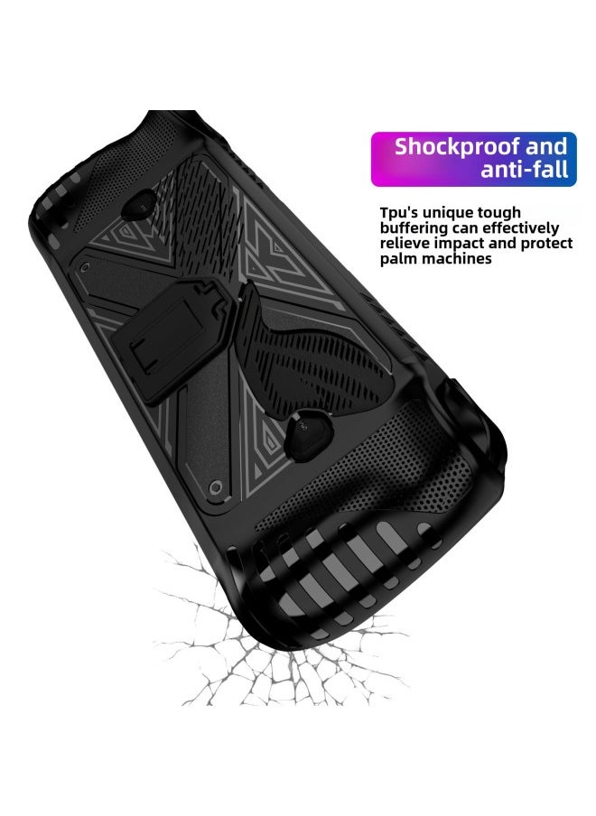 For ASUS ROG ALLY X Game Console Protective Cover Ally X With Bracket TPU Soft Rubber Protective Case-Product Color:black-Model:Rog Ally X