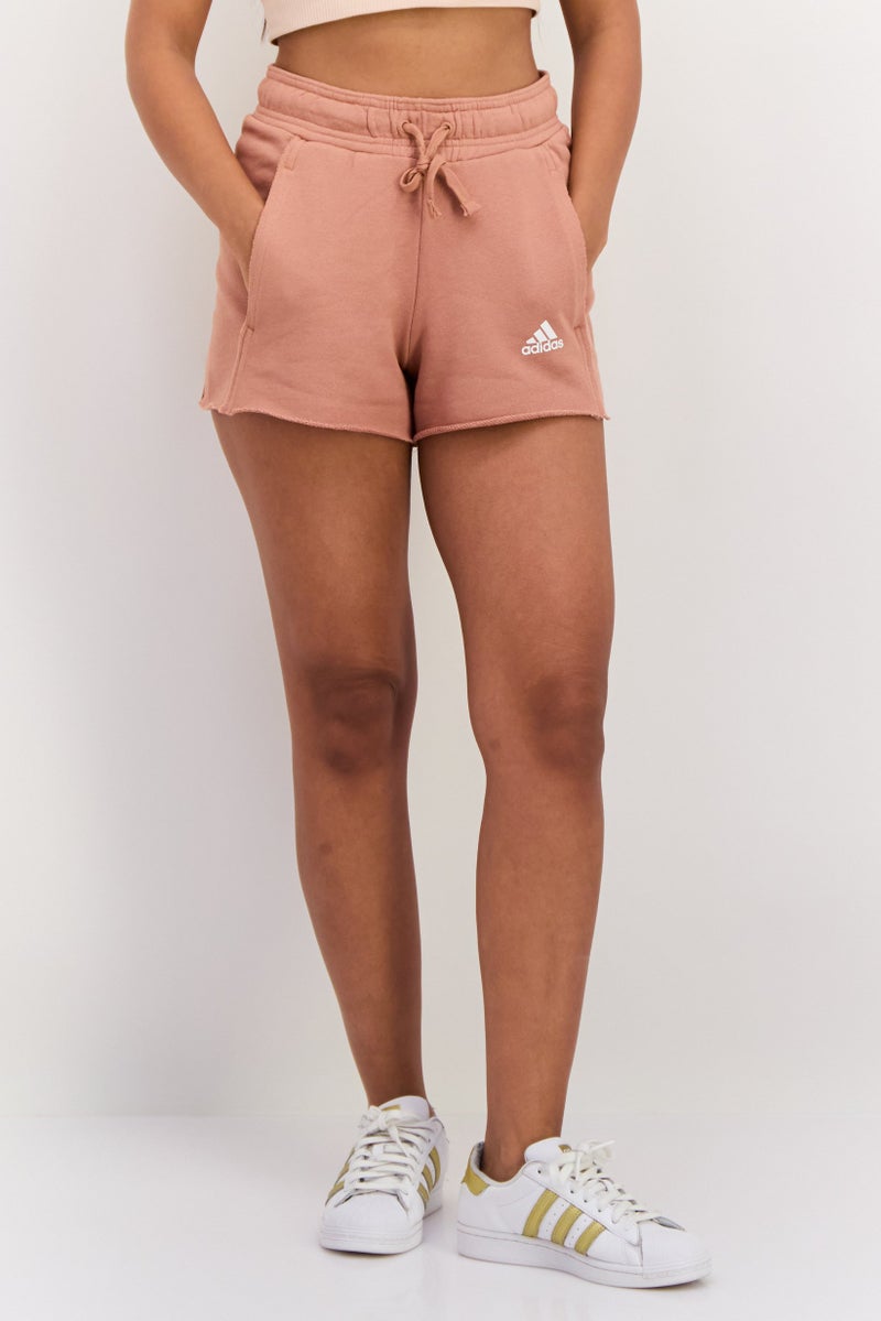 Adidas Women Sportswear Fit Outdoor Shorts, Tan  - Image 1